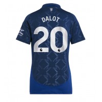 Camiseta Manchester United Diogo Dalot #20 Segunda Equipación Replica 2024-25 para mujer mangas cortas